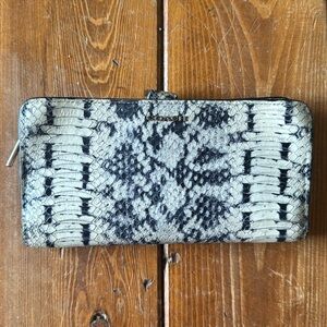 Coach snakeskin leather wallet